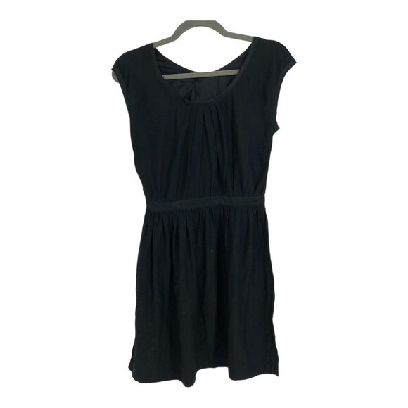 212 Collection Black 100% Silk flowy scoop Neck Mini Dress size 2 - Picture 2 of 15